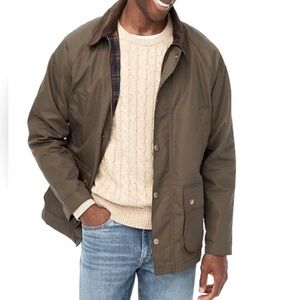 J Crew Factory Waxed twill jacket in Catskill Green Size L